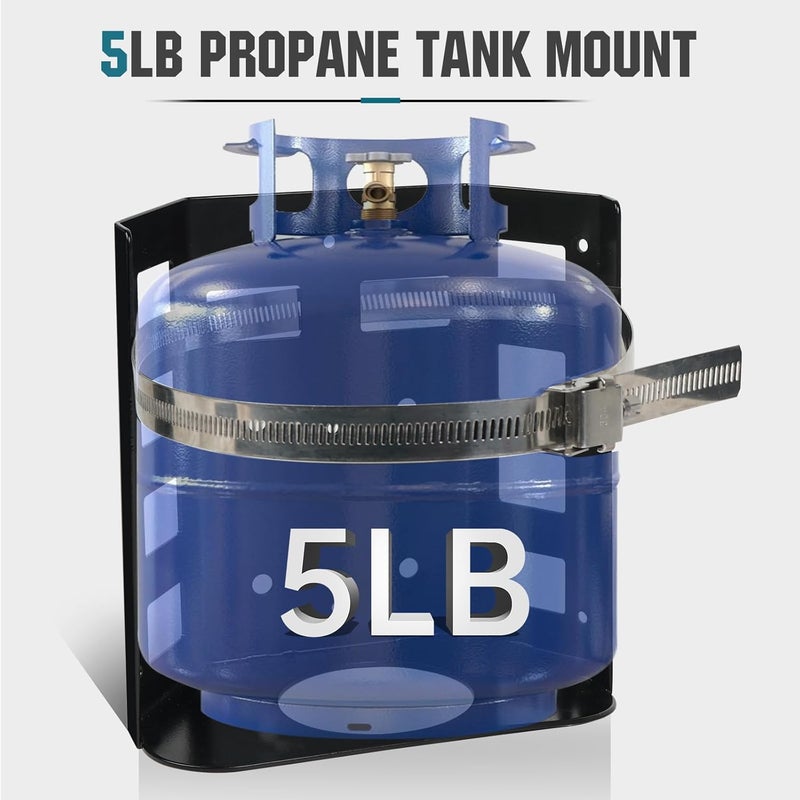 CROSSHIP Propane Tank Holder for 5lb Tanks - Heavy Duty Thickened Steel Mounting Bracket - Rust-Resistant and Weatherproof Design - Secure Propane Tank Bracket for Truck, Car, RV, Trailer, Jeep, Boat - Image 3